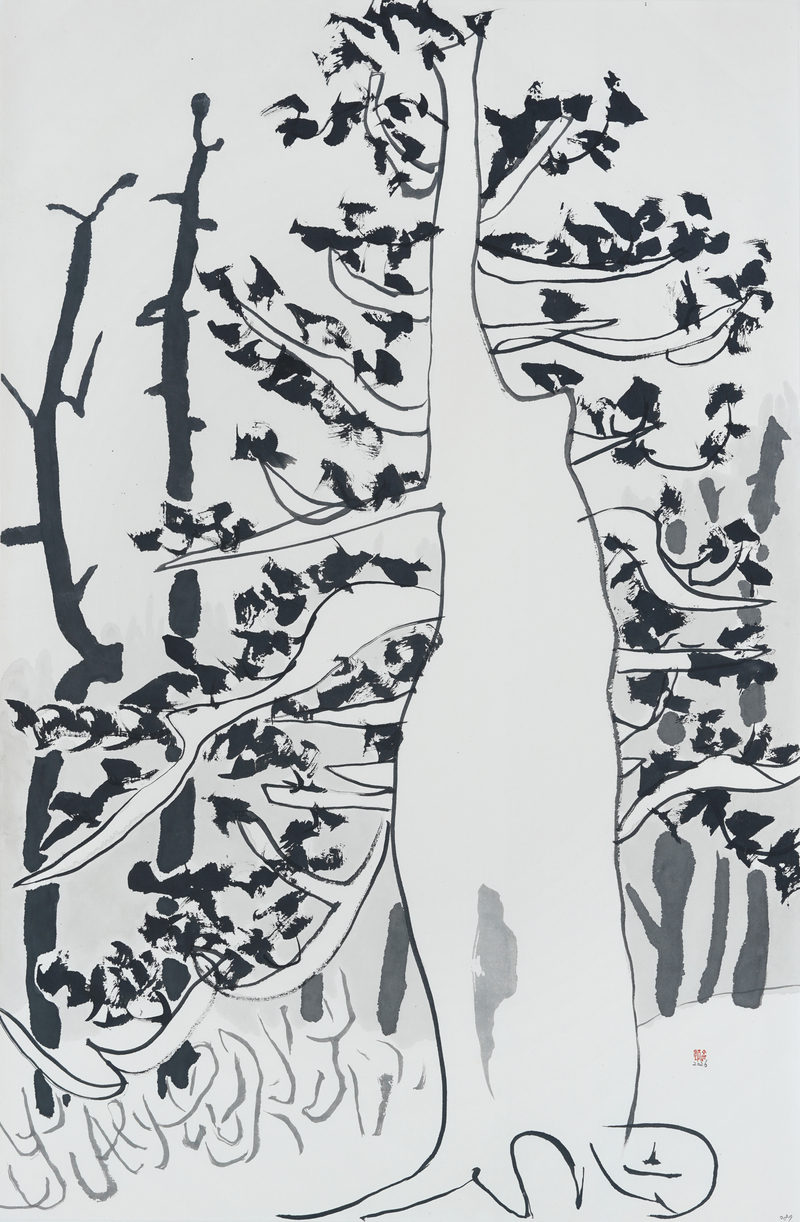 장병언, structure landscape 087, ink_on_paper, painting, 2026